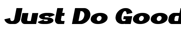 Just Do Good font preview